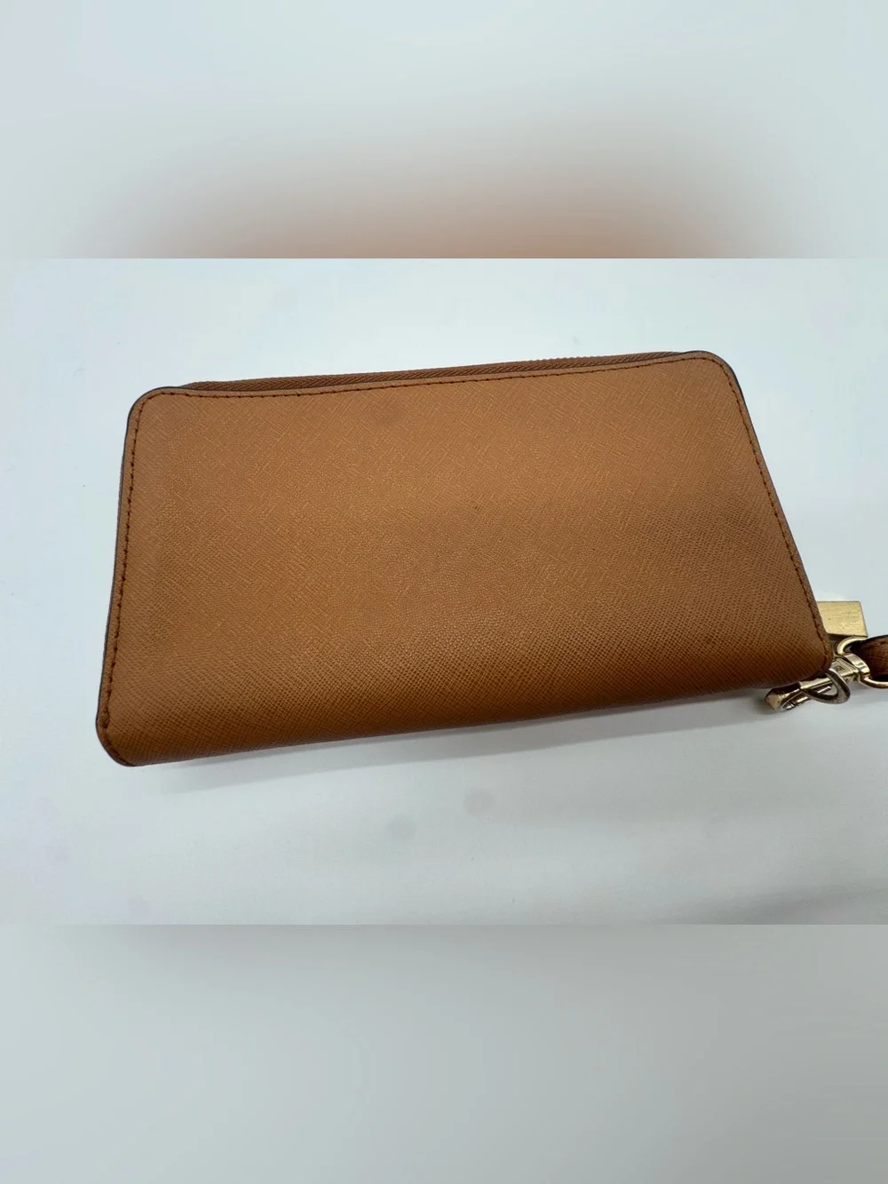 Michael Kors Tan Saffiano Leather Wristlet Wallet